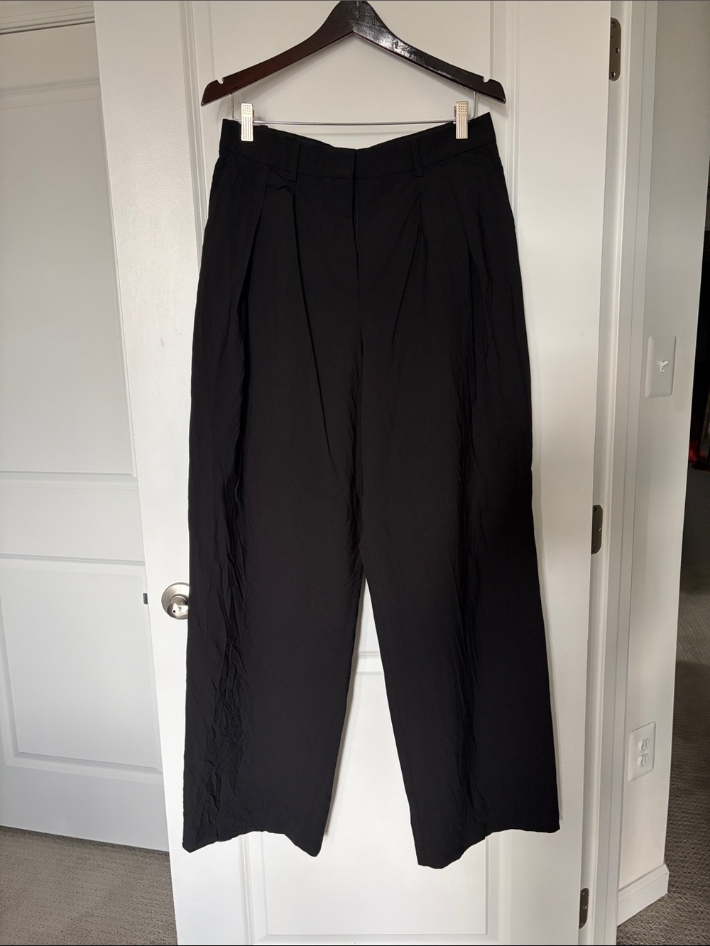 Theory Black Wide-Leg Women's Pants
